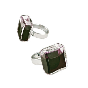 Glass Ring Black Milk