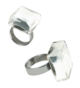 Glass Ring White Milk